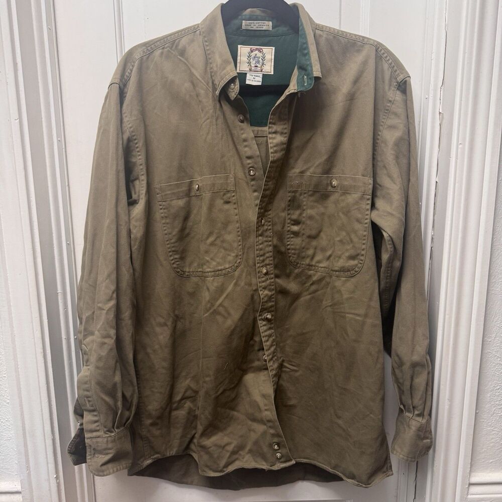 VTG Sears Roebucks Utility Work Shirt 90 Heritage Workwear Hiking Heavy Cotton M